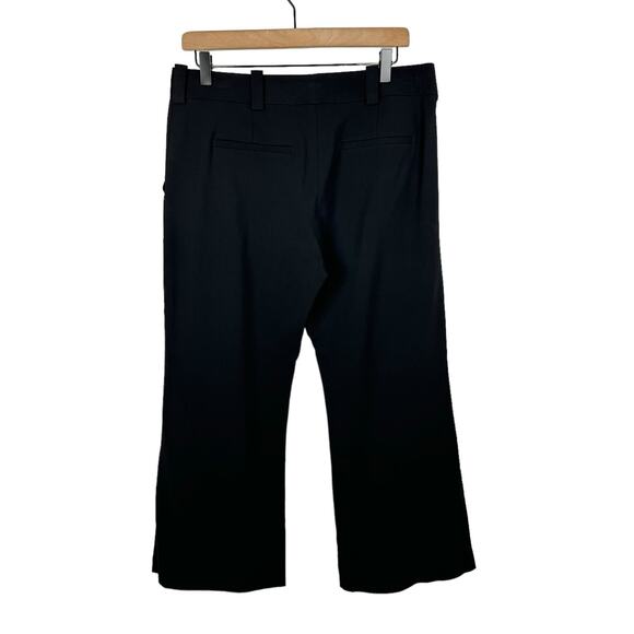 A.L.C. Felix Black Cropped Wide Leg Mid Rise Wool Blend Work Slacks Pants - Picture 4 of 10